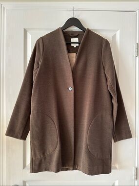 Gentle Fawn Brown Lightweight Coatigan Mid-season Jacket, Size XS